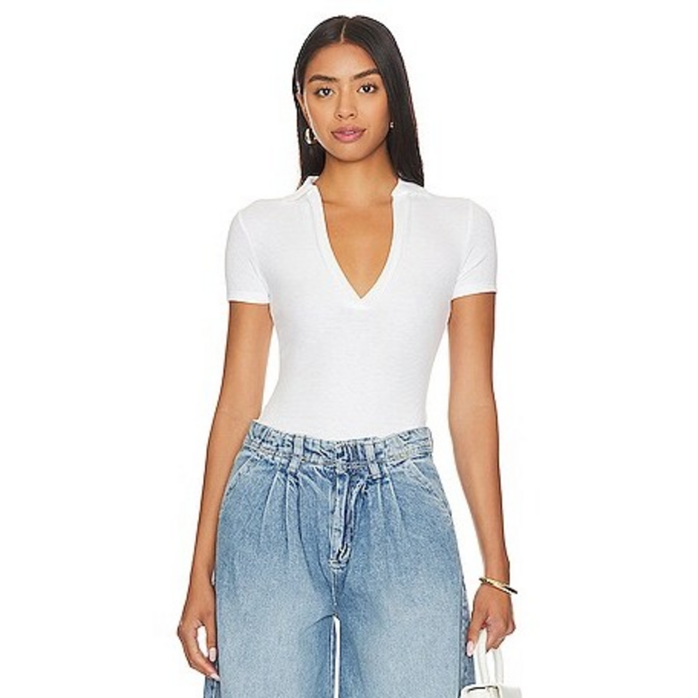 Free People X Intimately Fp Serve Bodysuit in White - Picture 1 of 2
